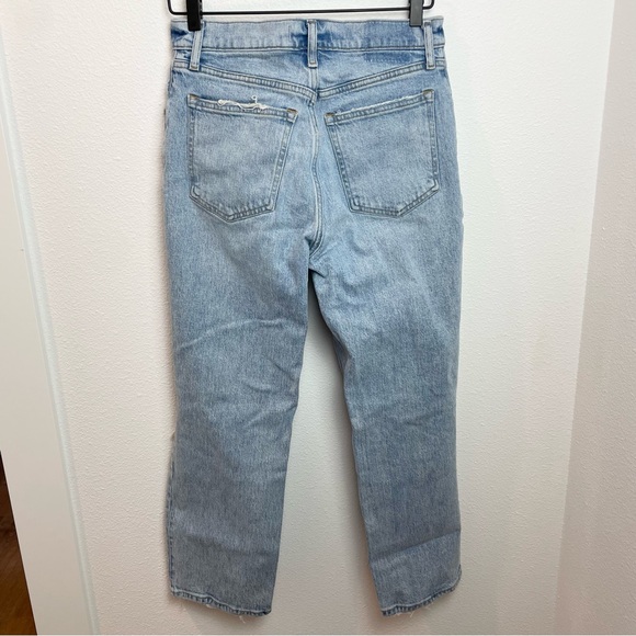 Abercrombie & Fitch 90’s Straight Ultra High Rise Light Destroy Women’s 29 Short - Picture 6 of 8